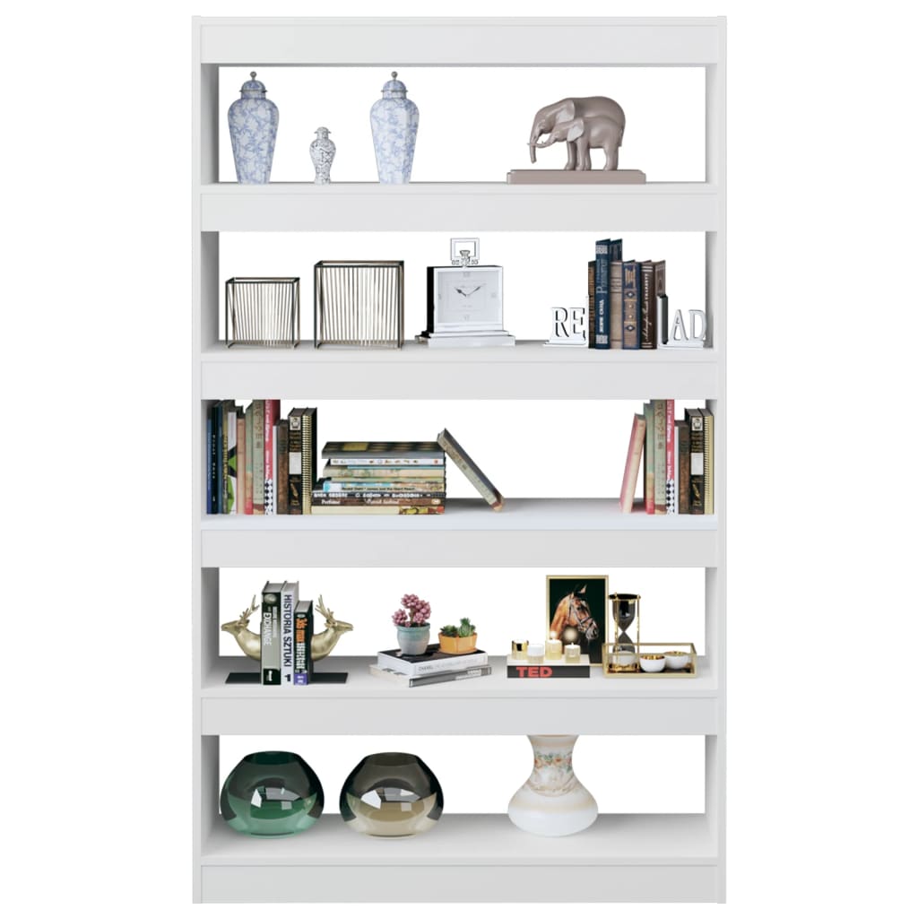 Boekenkast/Kamerscherm 00X30X66 Cm Hoogglans wit