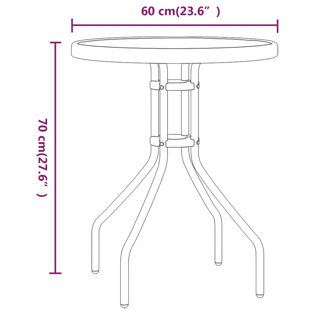 -Delige Bistroset Grijs