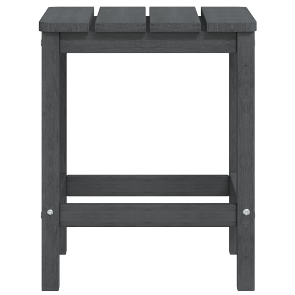 Tuinstoel Adirondack Met Voetenbank Tafel Hdpe Antracietkleurig 1 Fauteuil + voetensteun + Tafel