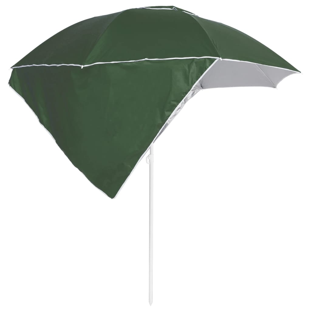 Strandparasol Met Zijwanden 215 Cm Groen