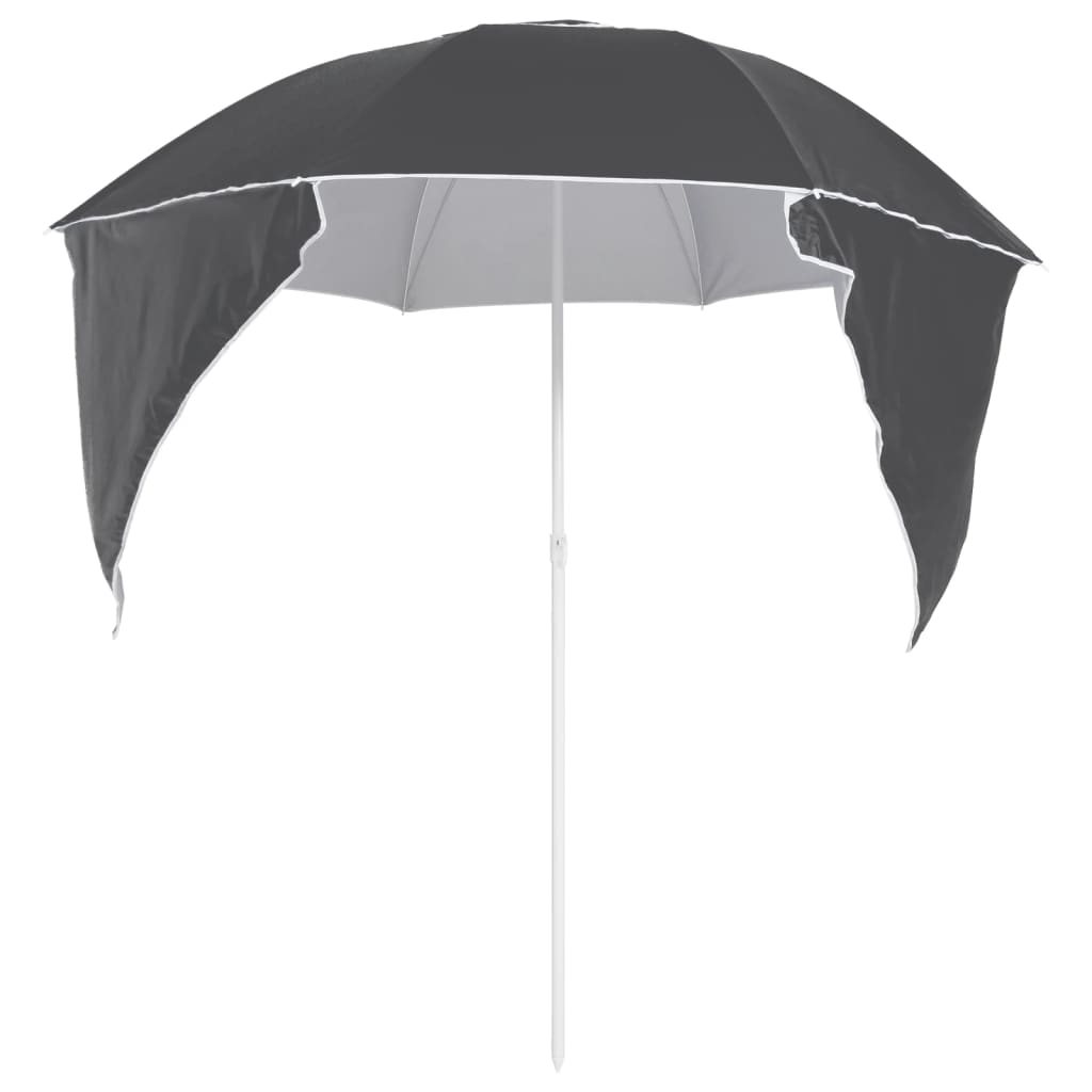 Strandparasol Met Zijwanden 215 Cm Antracietkleurig