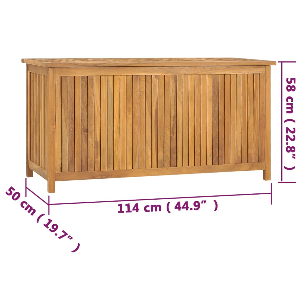 Tuinbox 114X50X58 Cm Massief Teakhout 114 x 50 x 58 cm