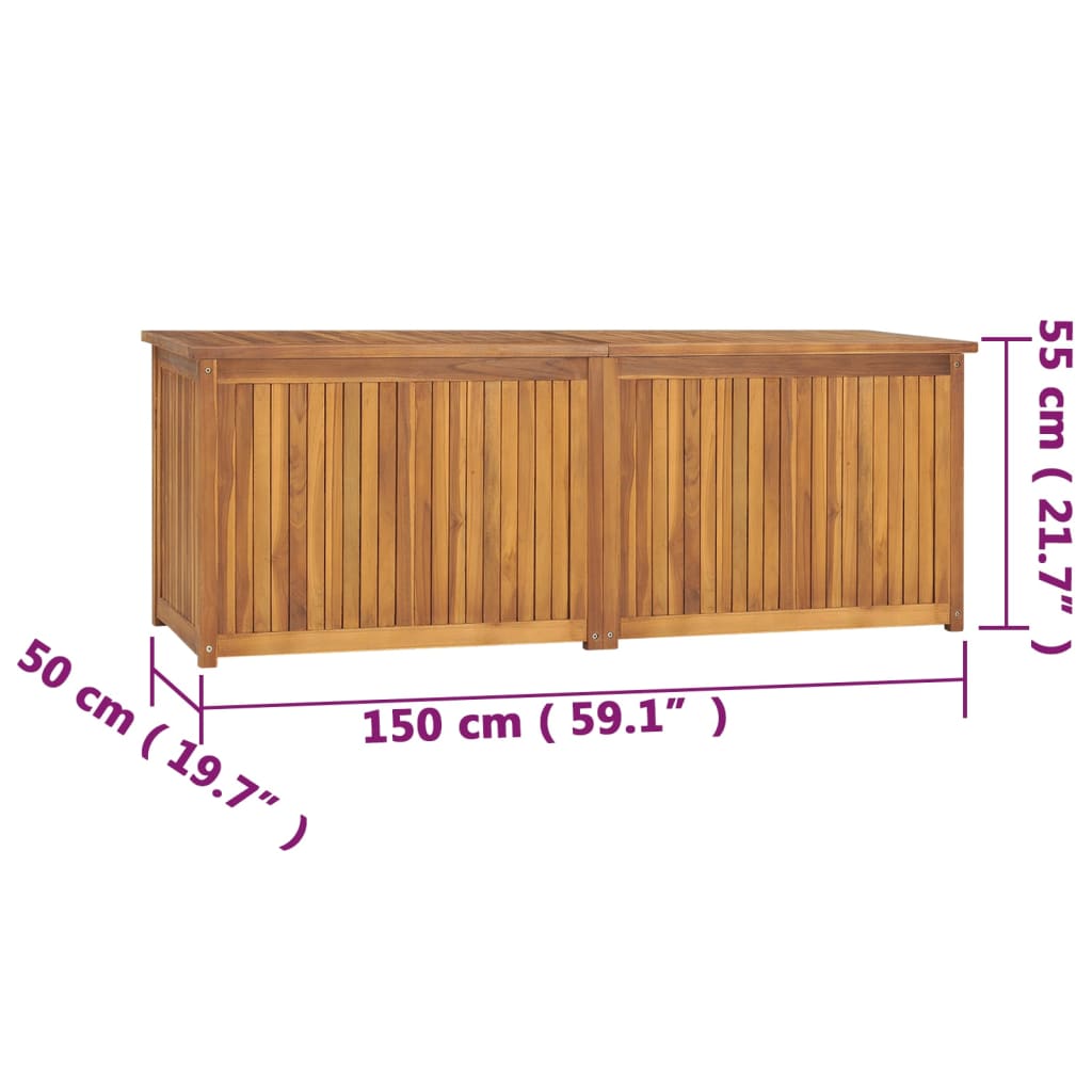 Tuinbox 150X50X55 Cm Massief Teakhout 150 x 50 x 55 cm