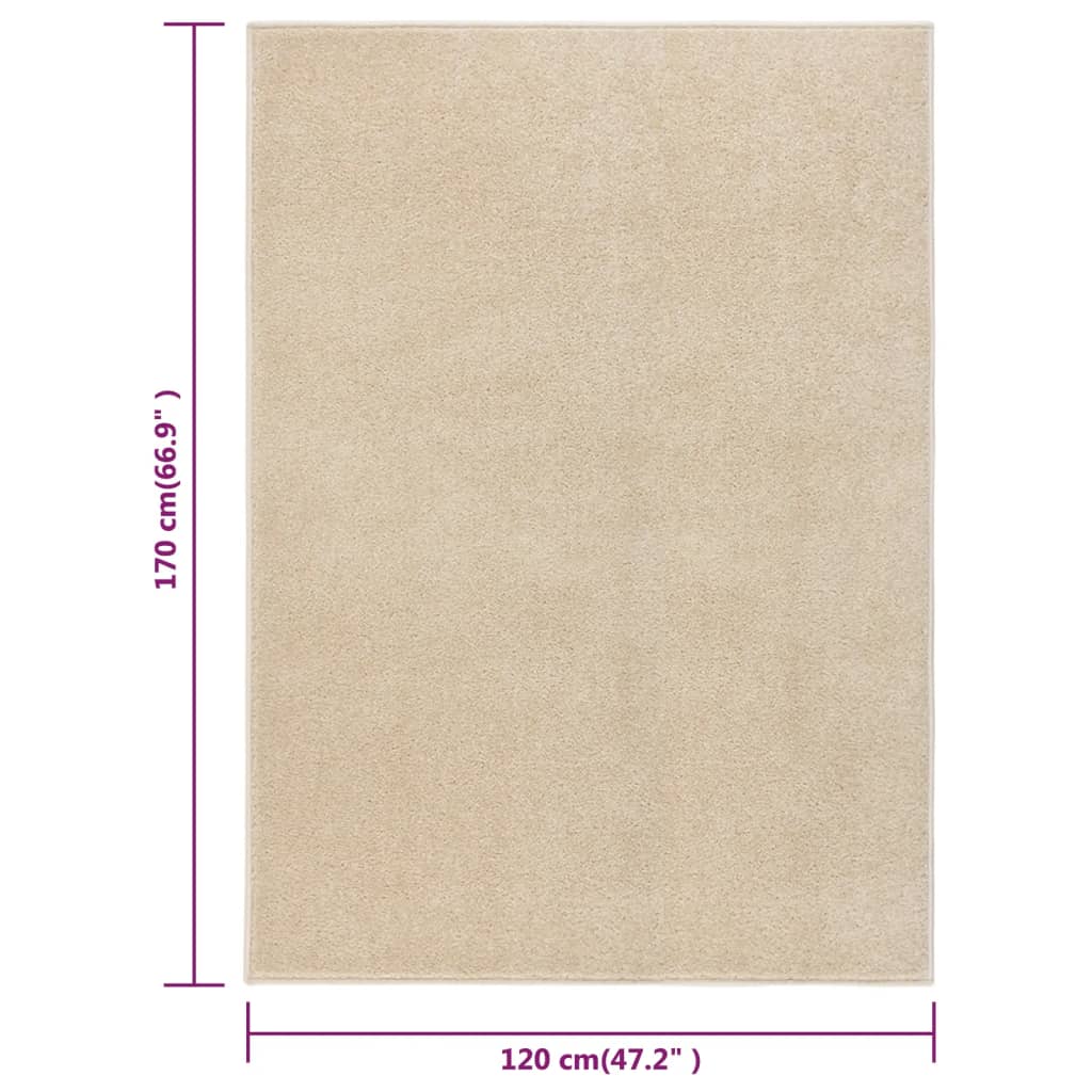 Vloerkleed Kortpolig 120X170 Cm Beige 120 x 170 cm