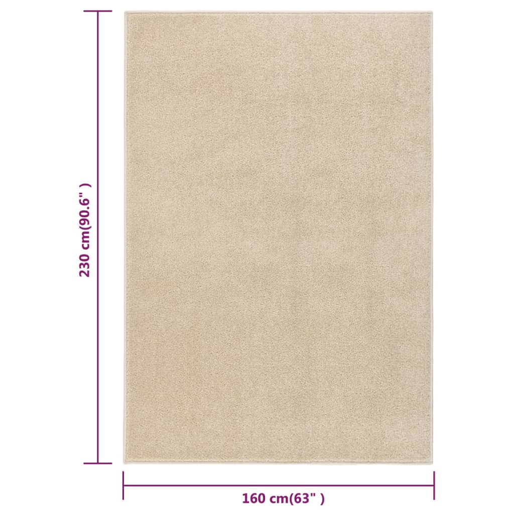 Vloerkleed Kortpolig 160X230 Cm Beige 160 x 230 cm