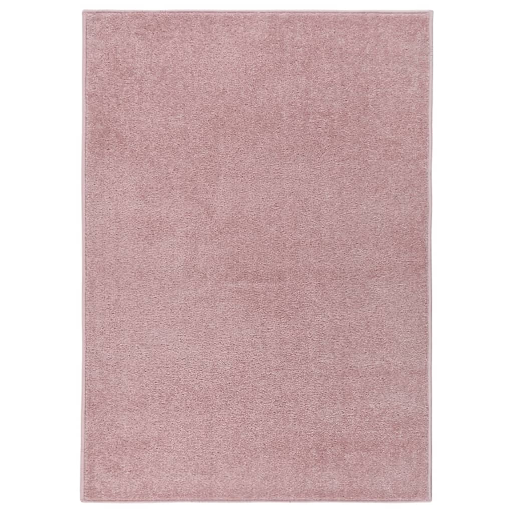 Vloerkleed Kortpolig 140X200 Cm Roze 140 x 200 cm