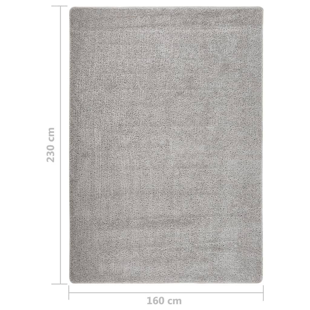 Vloerkleed Shaggy Anti-Slip 160X230 Cm Lichtgrijs 160 x 230 cm