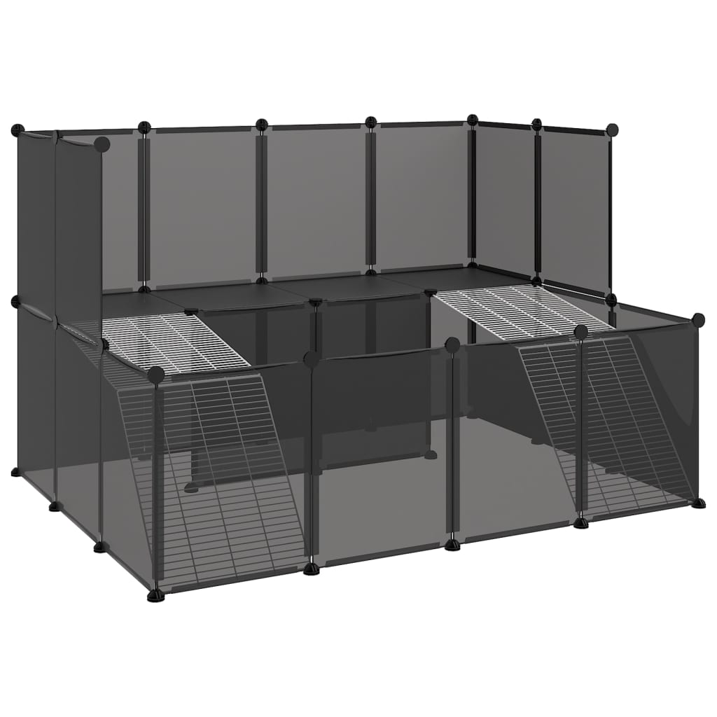 Dierenhok Klein 143X107X93 Polypropeen En Staal Zwart