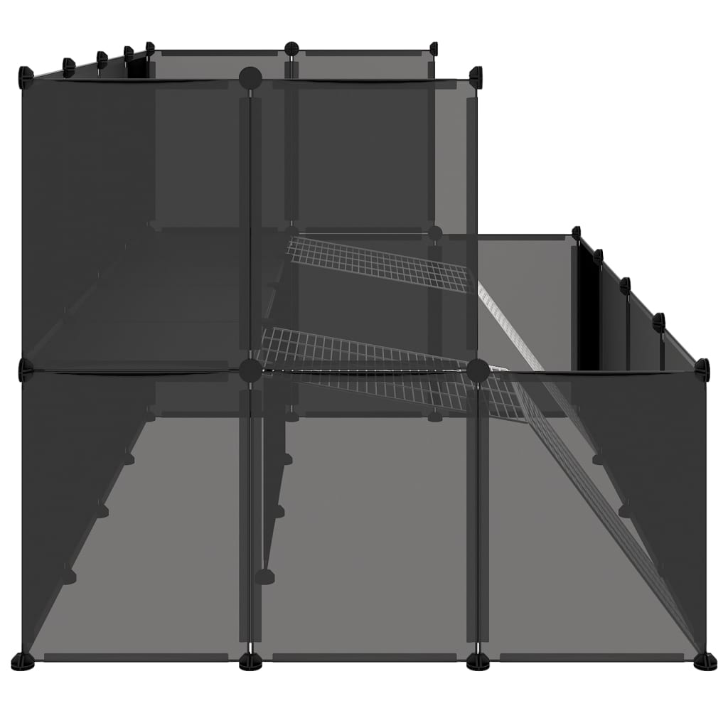 Dierenhok Klein 143X107X93 Polypropeen En Staal Zwart