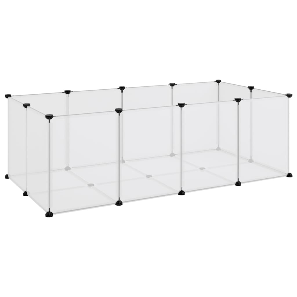 Dierenhok Klein 144X74X46,5 Cm Polypropeen En Staal Transparant Doorzichtig