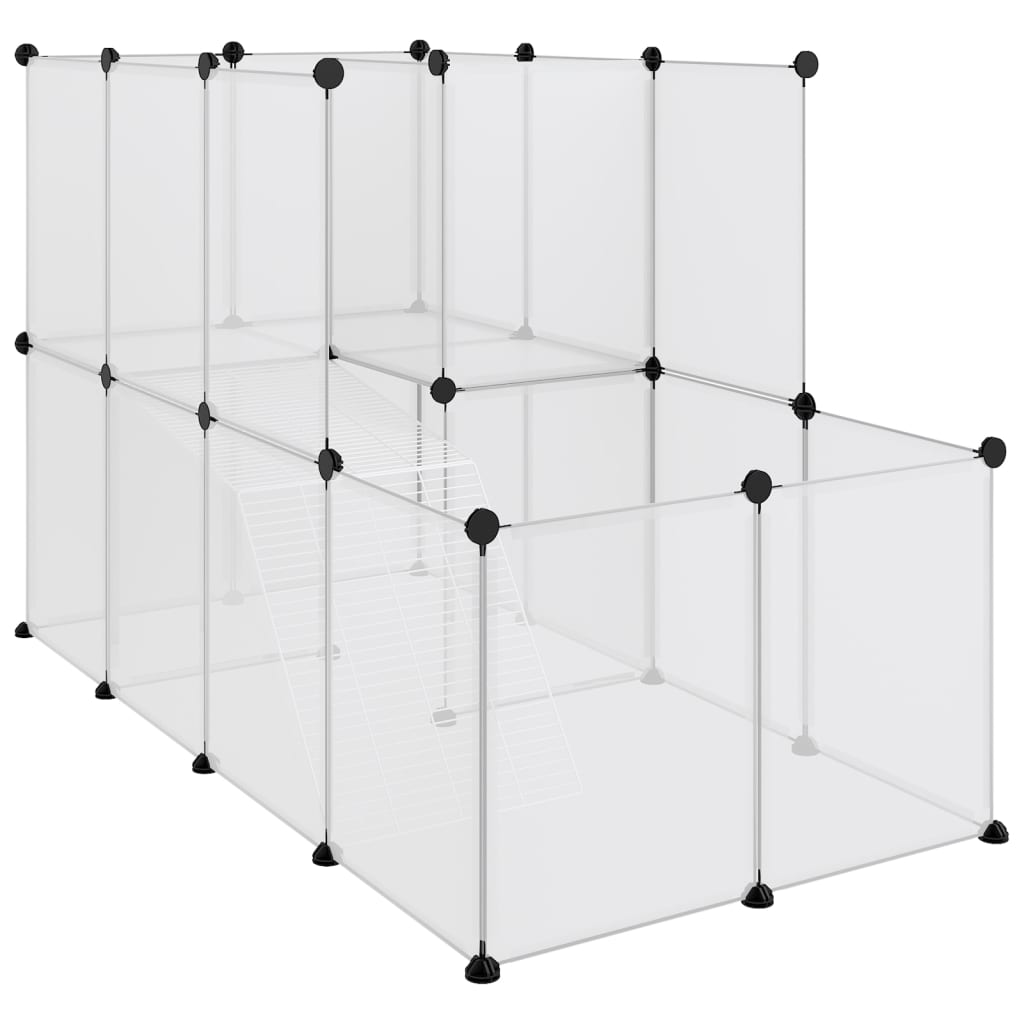 Dierenhok Klein 142X74X93 Cm Polypropeen En Staal Transparant Doorzichtig