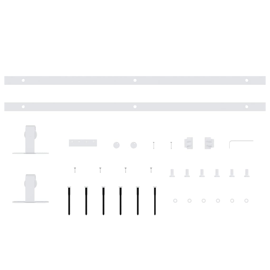 Ophangset voor minischuifdeur 152 cm koolstofstaal wit