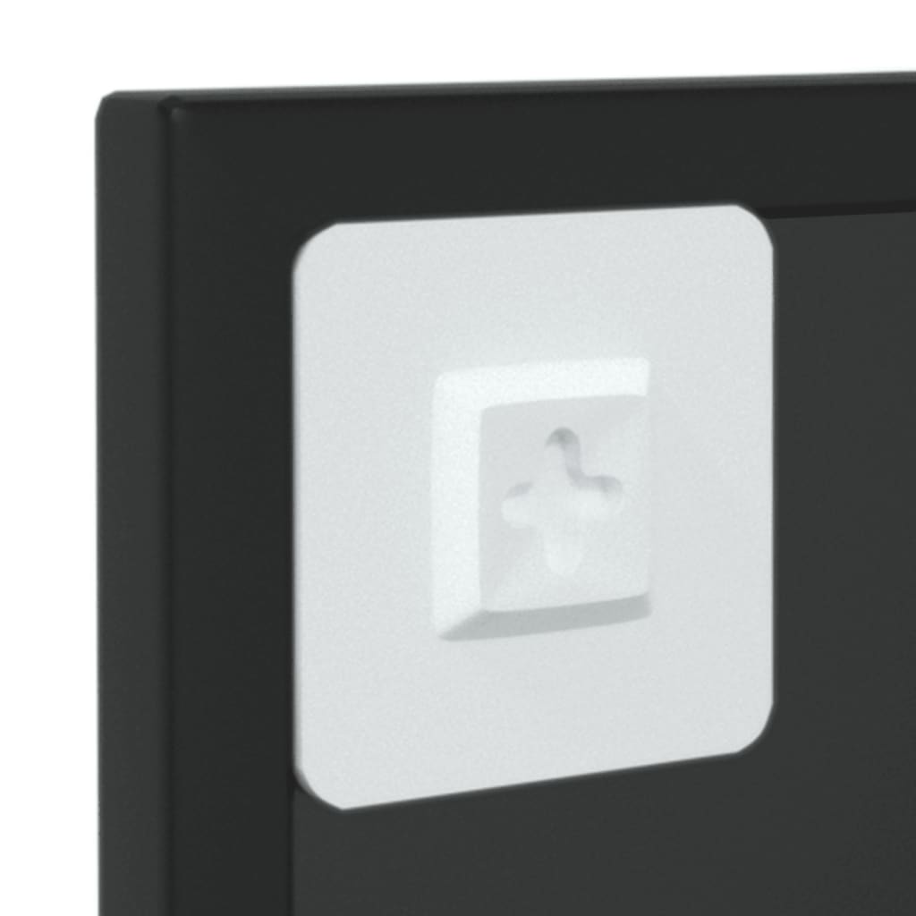 Wandspiegel 60x40 cm metaal zwart