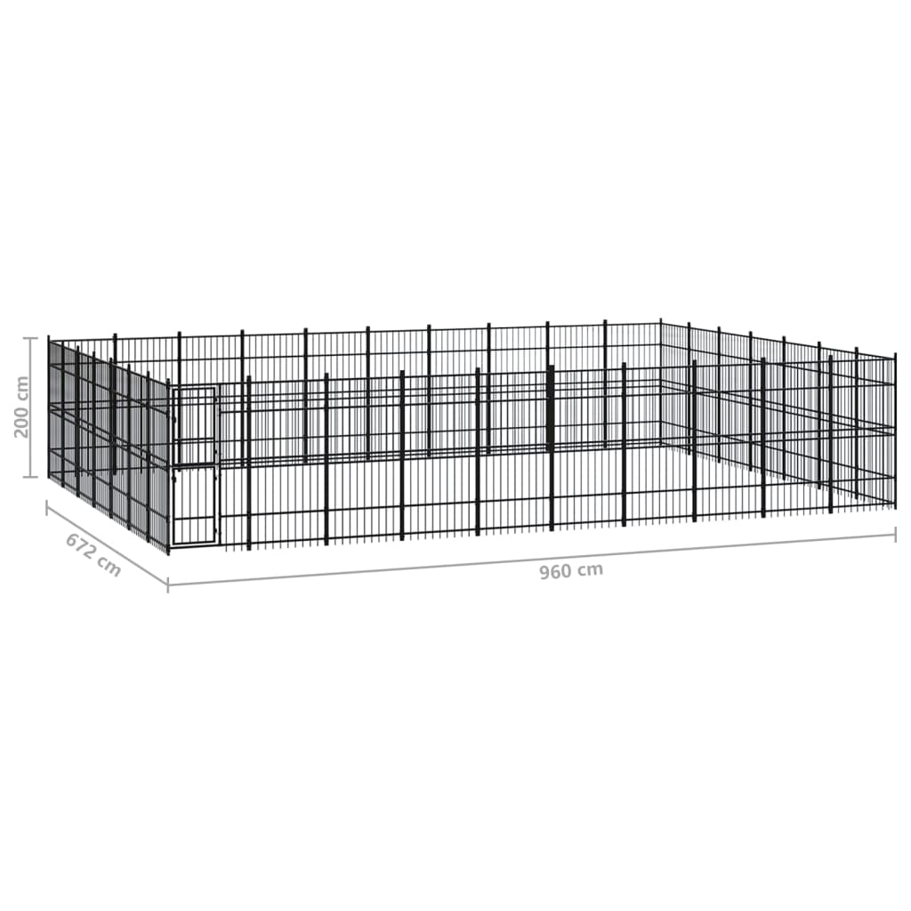 Hondenkennel 64,51 m² staal