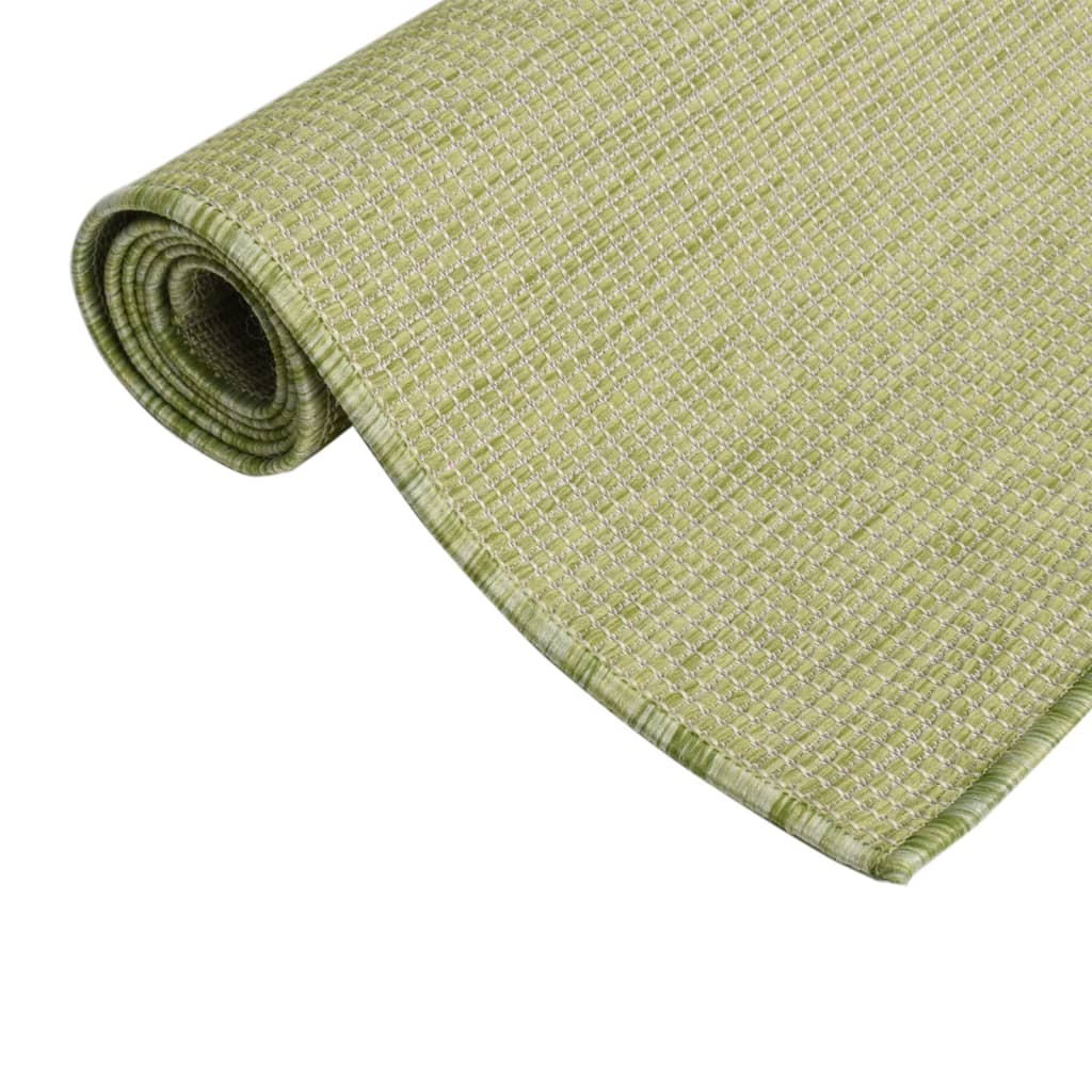 Buitenkleed Platgeweven 200 x 280 cm Groen