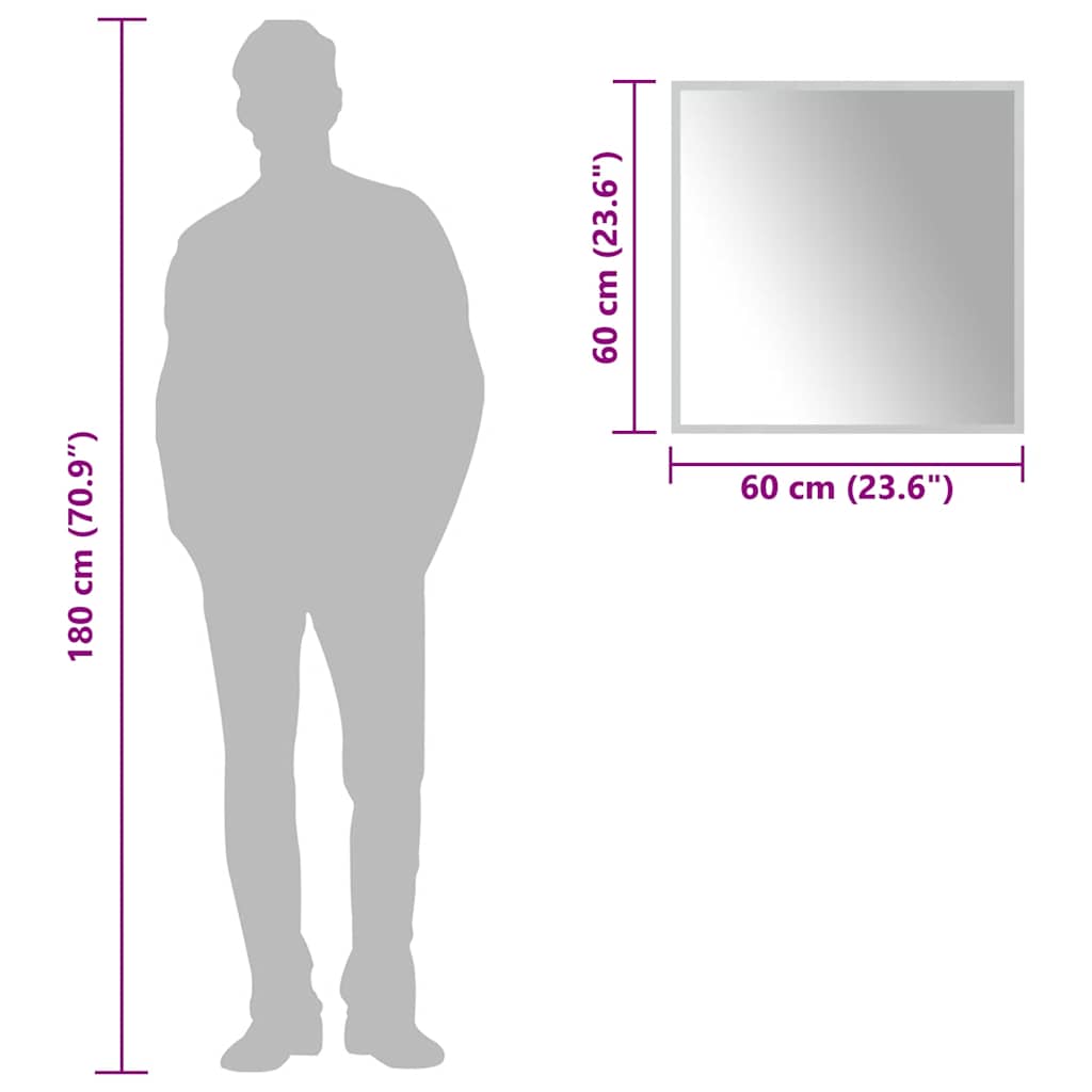 Badkamerspiegel LED 60x60 cm