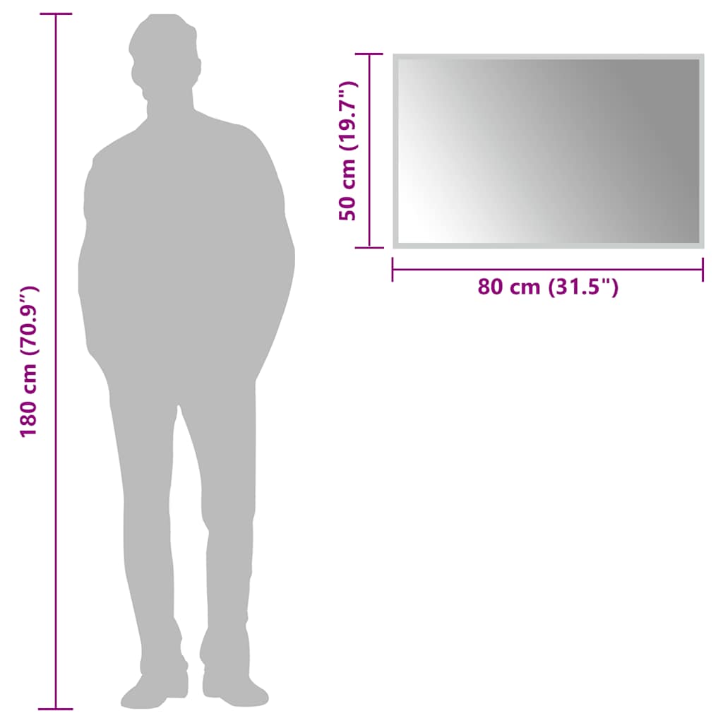 Badkamerspiegel LED 80x50 cm