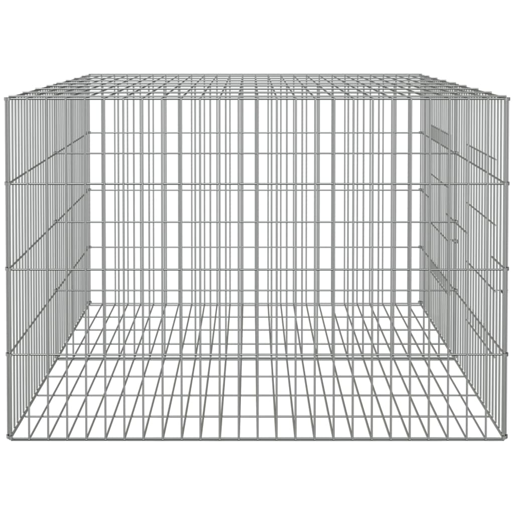 Konijnenkooi Met 2 Panelen 110X79X54 Cm Gegalvaniseerd Ijzer 110 x 79 x 54 cm