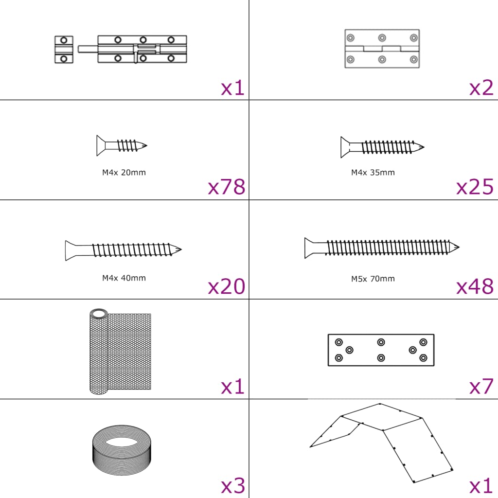 Kippenhok 268x100x190 cm metaal