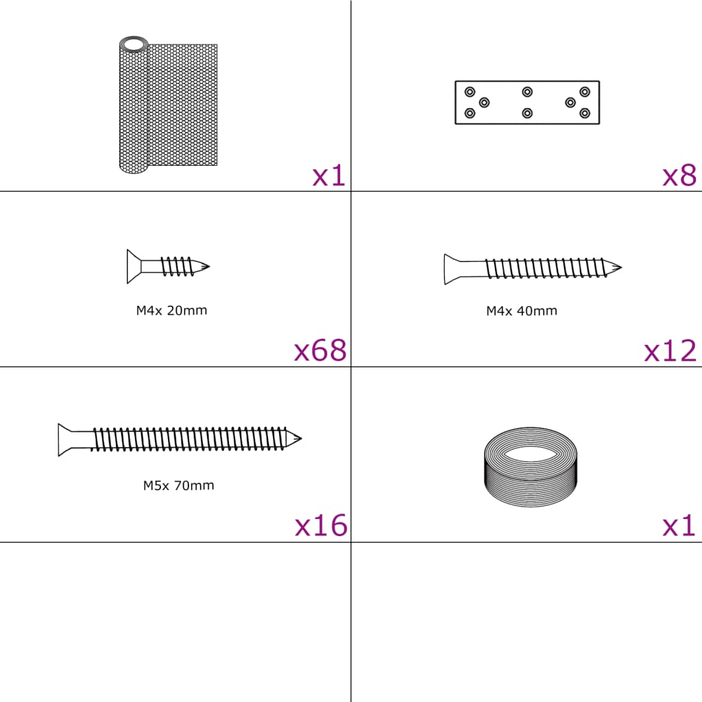Kippenhok verlengstuk 268x100x190 cm metaal