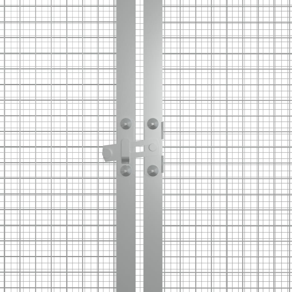 Kippenhok 200X91X100 Cm Gegalvaniseerd Staal Antracietkleurig 200 x 91 x 100 cm