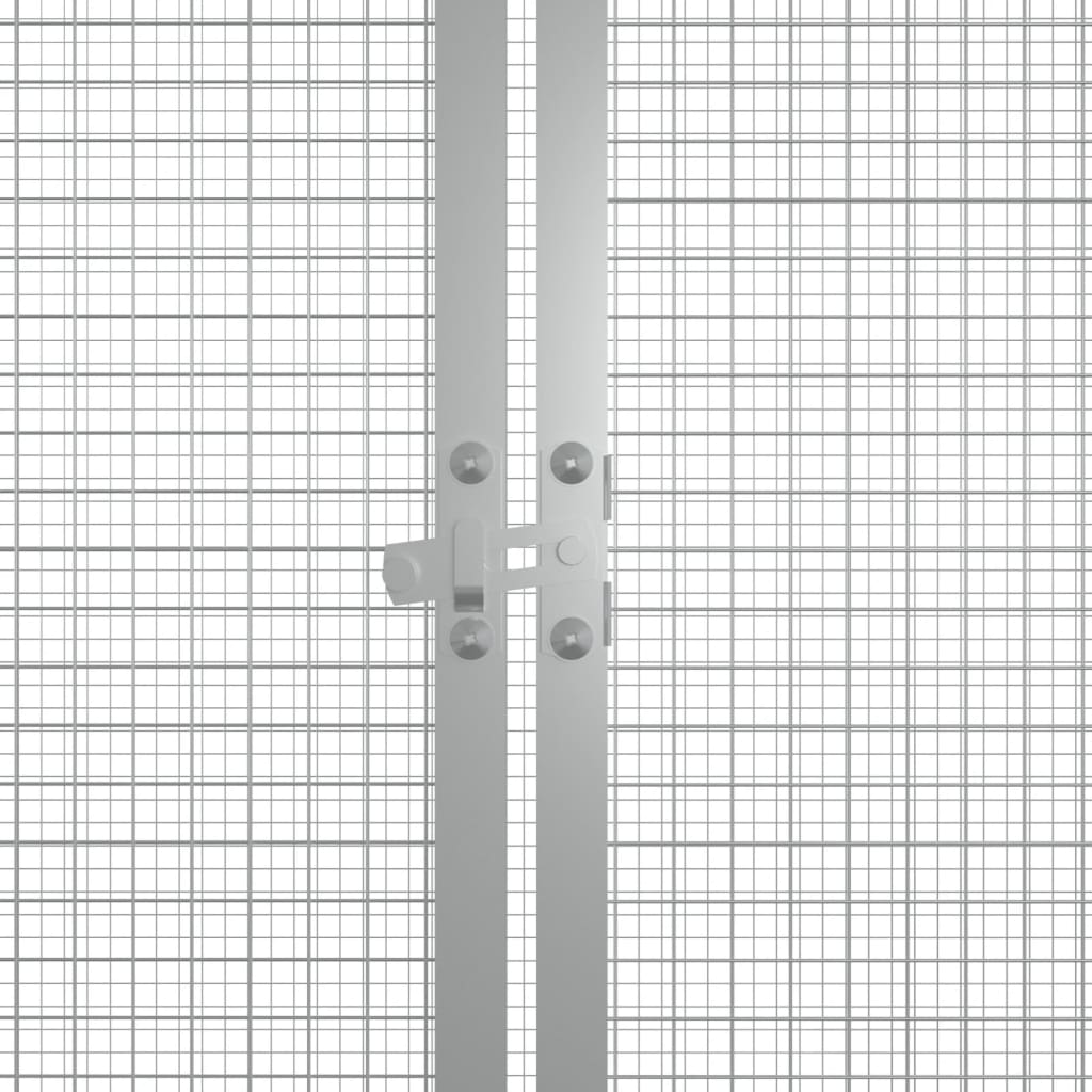 Kippenhok 200X91X100 Cm Gegalvaniseerd Staal Grijs 200 x 91 x 100 cm