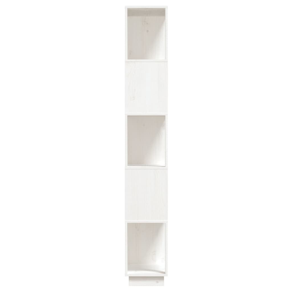 Boekenkast/kamerscherm 80x25x163,5 cm massief grenenhout wit