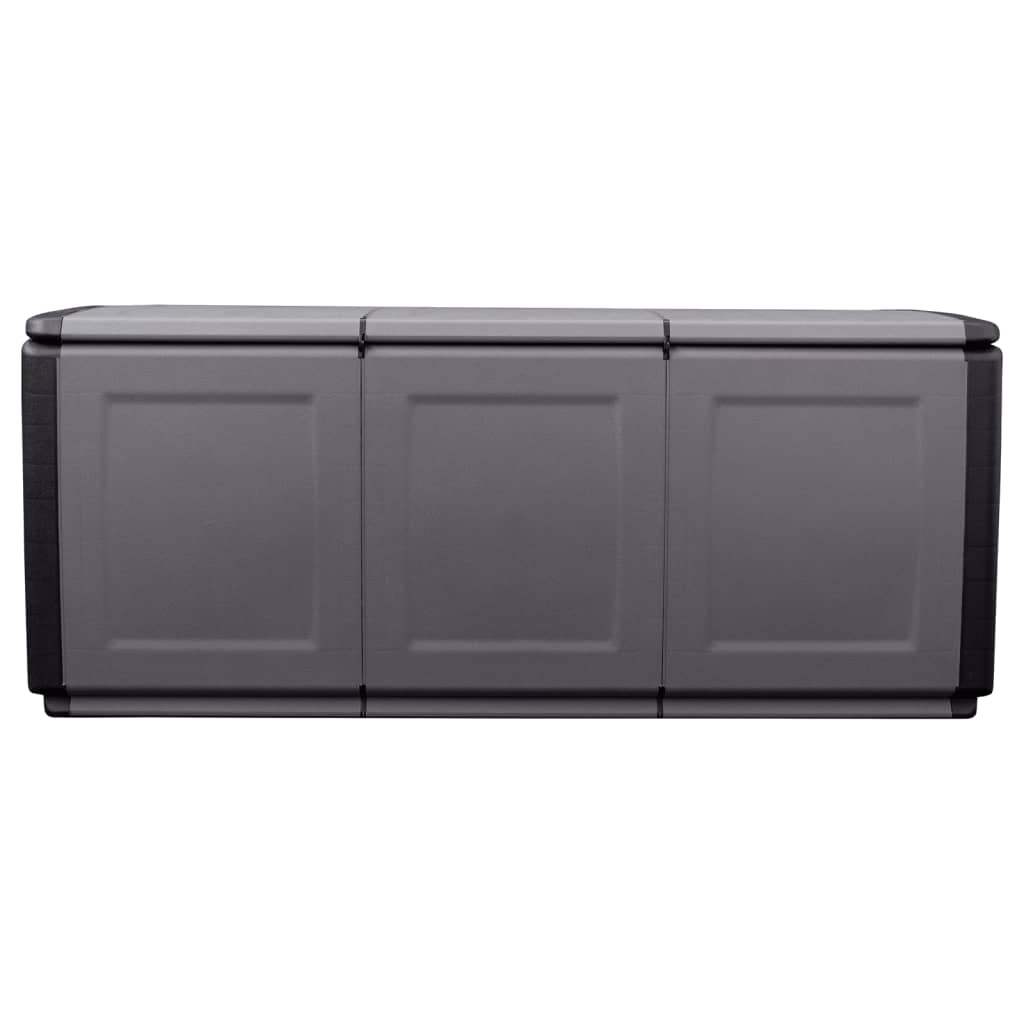 Tuinbox 330 L 138X53X57 Cm Donkergrijs En Zwart 138 x 53 x 57 cm