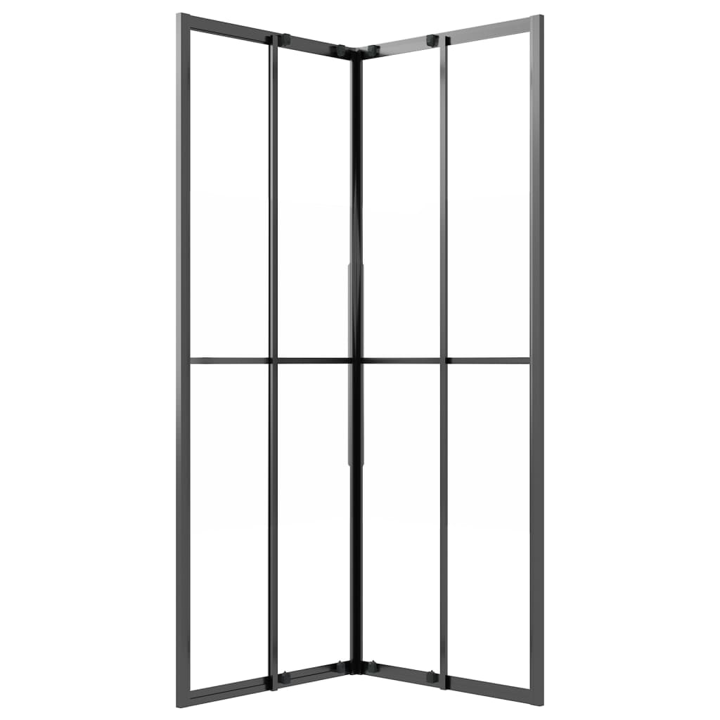 Douchecabine 80x80x180 cm halfmat ESG zwart