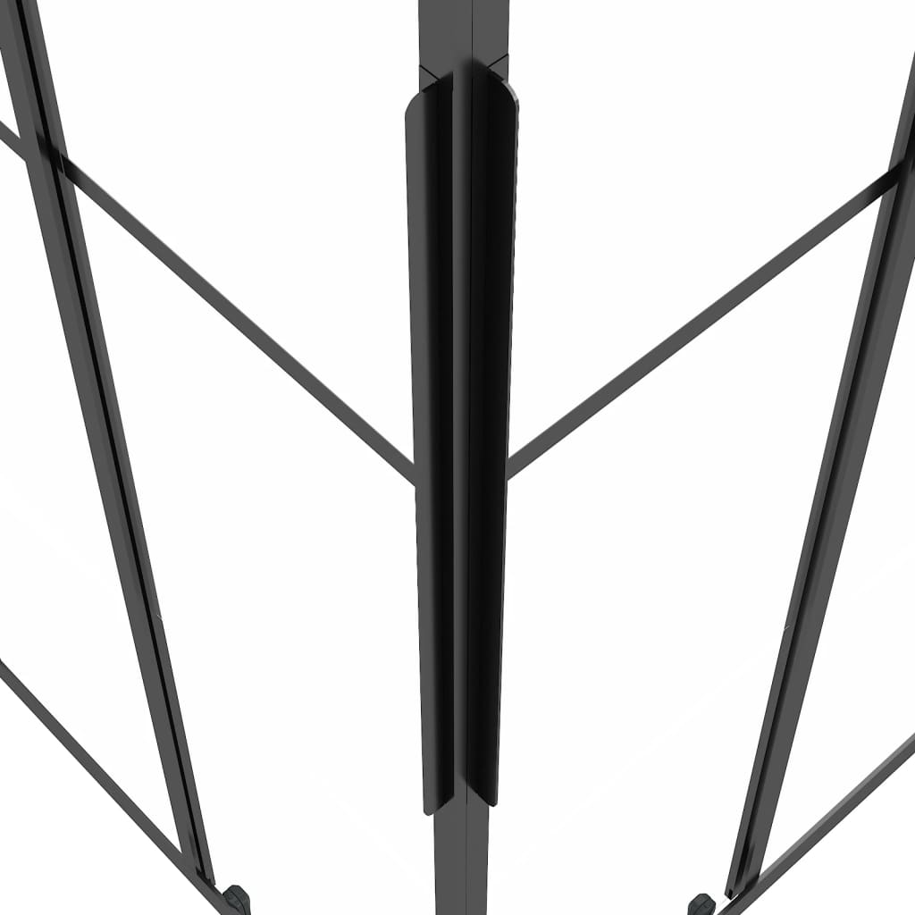 Douchecabine 80x80x180 cm halfmat ESG zwart