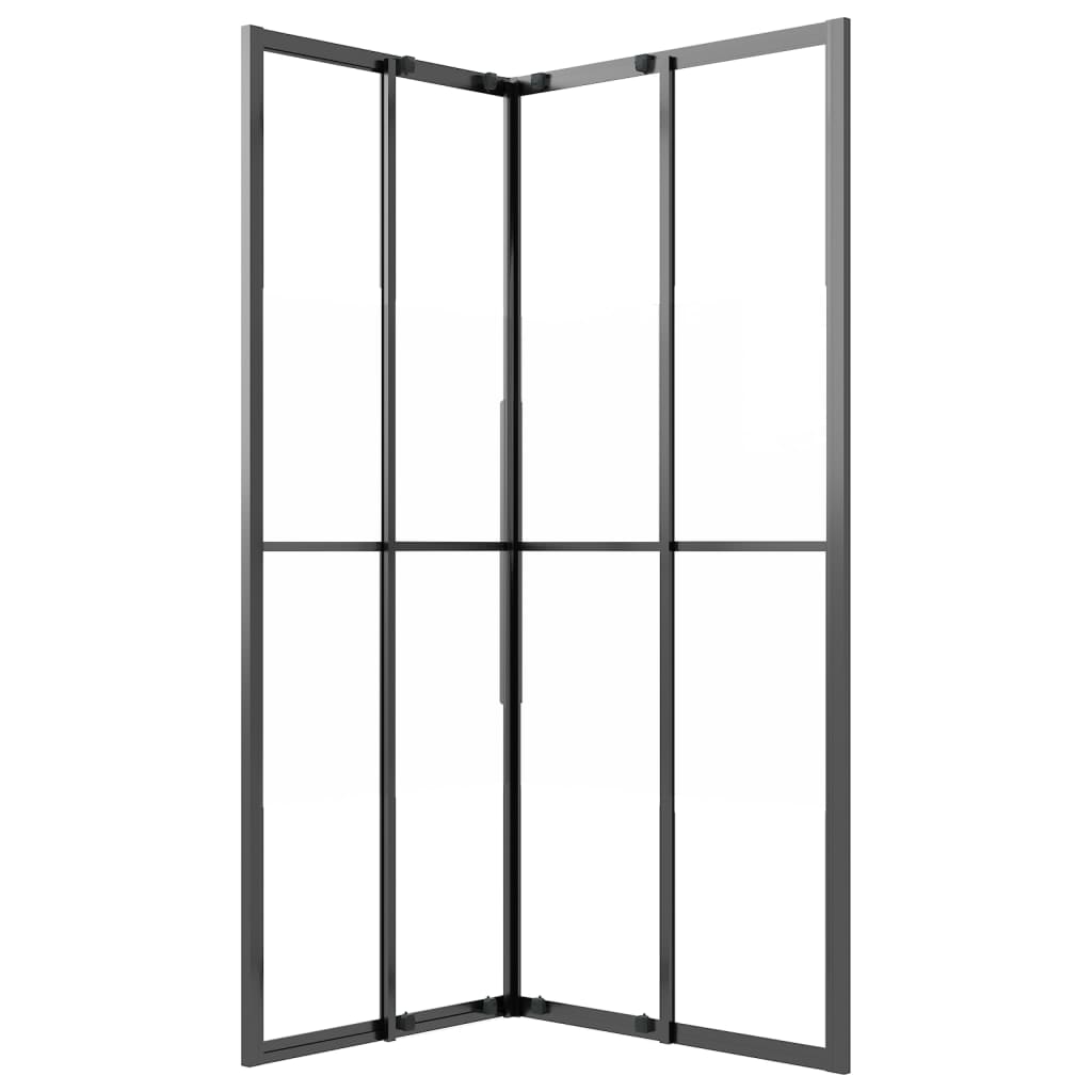 Douchecabine 90x70x180 cm halfmat ESG zwart