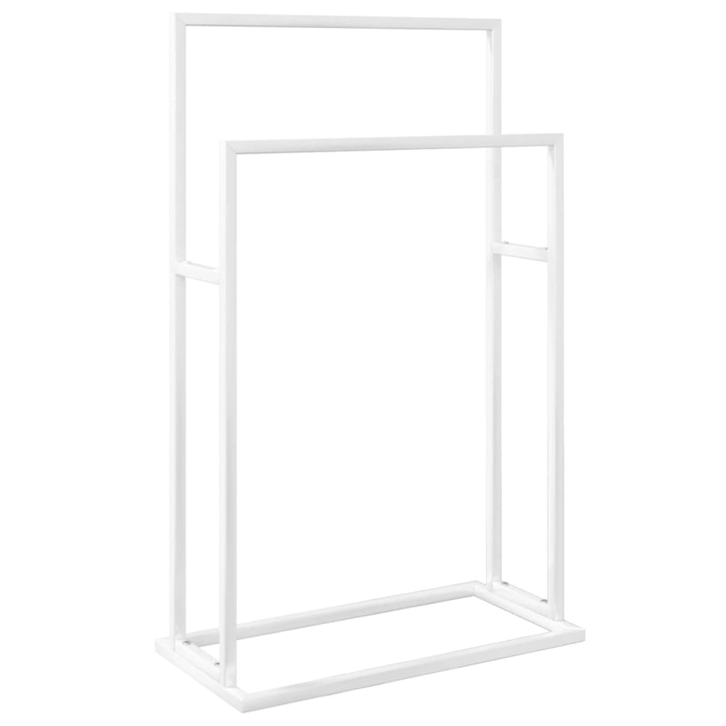 Handdoekenrek Vrijstaand 48X24X78,5 Cm Ijzer Wit 48 x 24 x 78.5 cm