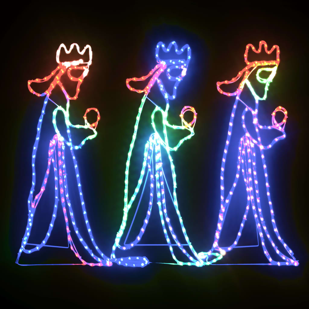 Kerstfiguren drie koningen met 504 LED's 99,5x45,5 cm