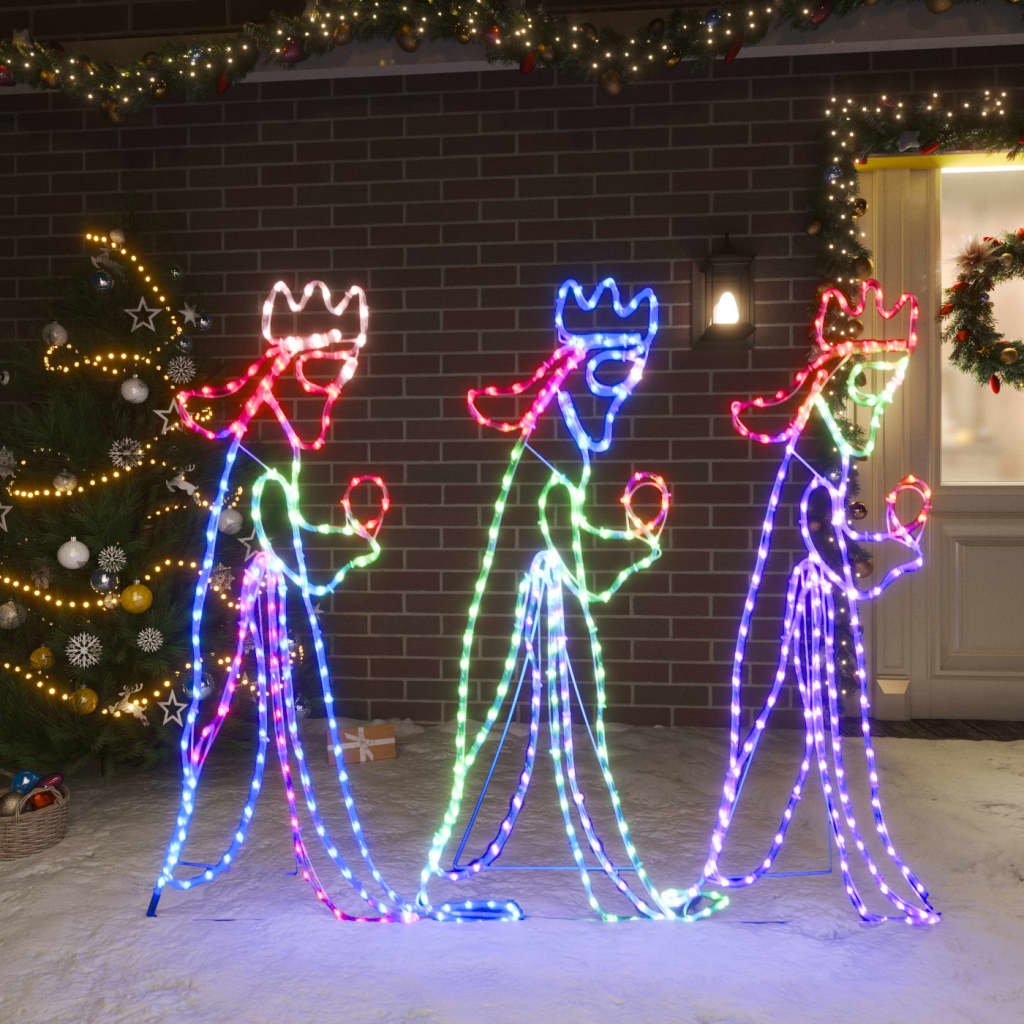 Kerstfiguren drie koningen met 504 LED's 99,5x45,5 cm