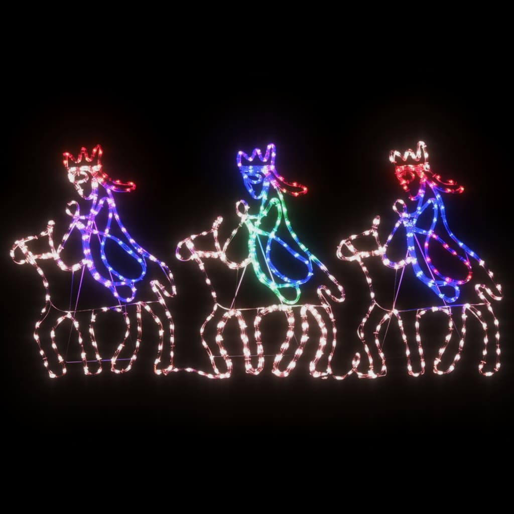 Kerstfiguren drie wijzen met 504 LED's 70x50 cm