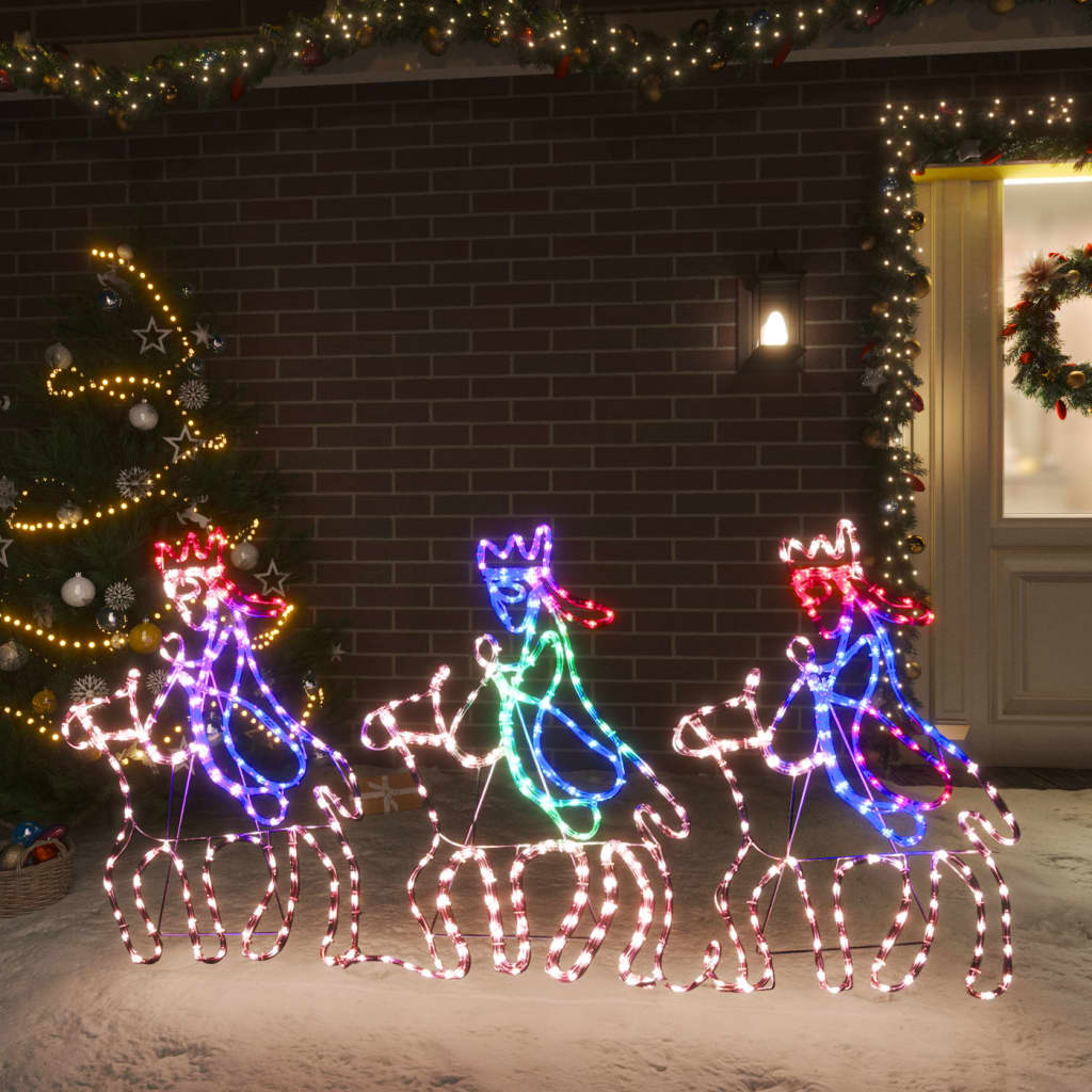 Kerstfiguren drie wijzen met 504 LED's 70x50 cm