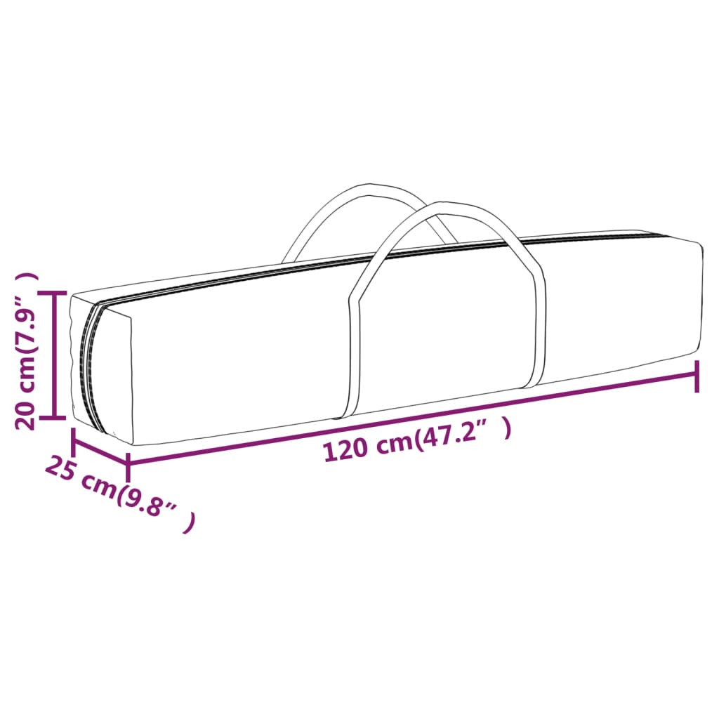 Partytent inklapbaar 2x2 m crèmekleurig