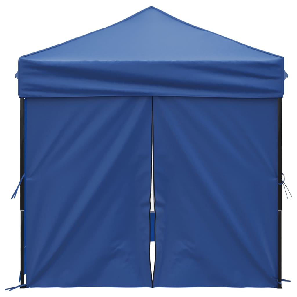 Partytent inklapbaar met zijwanden 2x2 m blauw