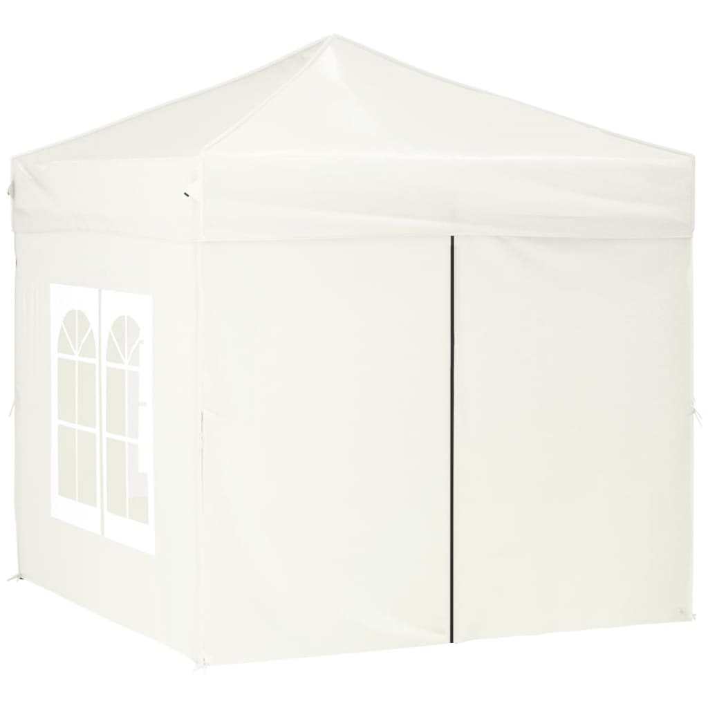 Partytent Inklapbaar Met Zijwanden Kleurig 2 x 2 m Crème