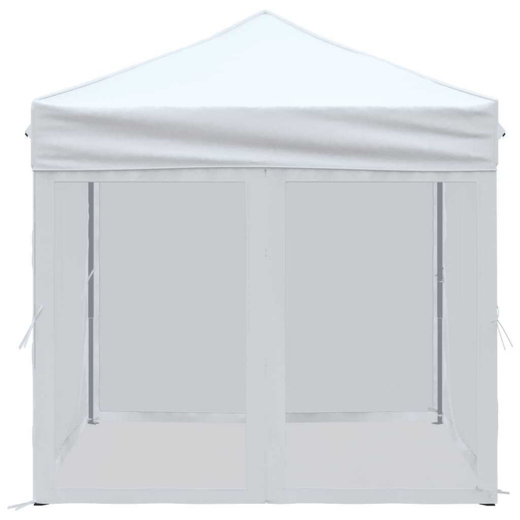 Partytent inklapbaar met zijwanden 2x2 m wit