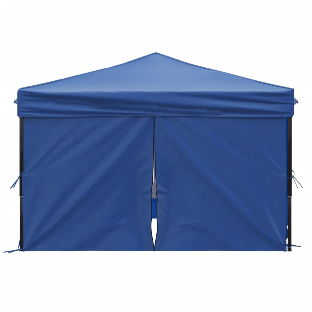 Partytent inklapbaar met zijwanden 3x3 m blauw