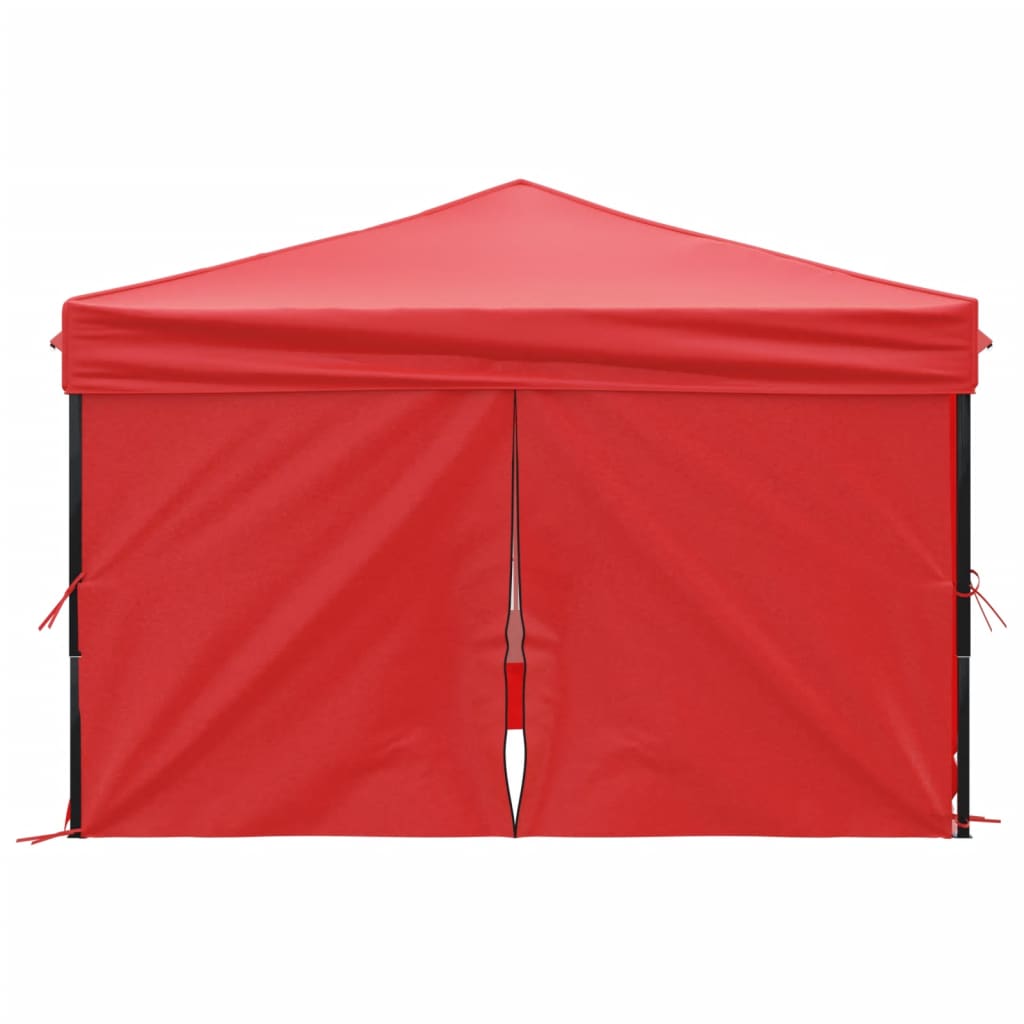 Partytent inklapbaar met zijwanden 3x3 m rood