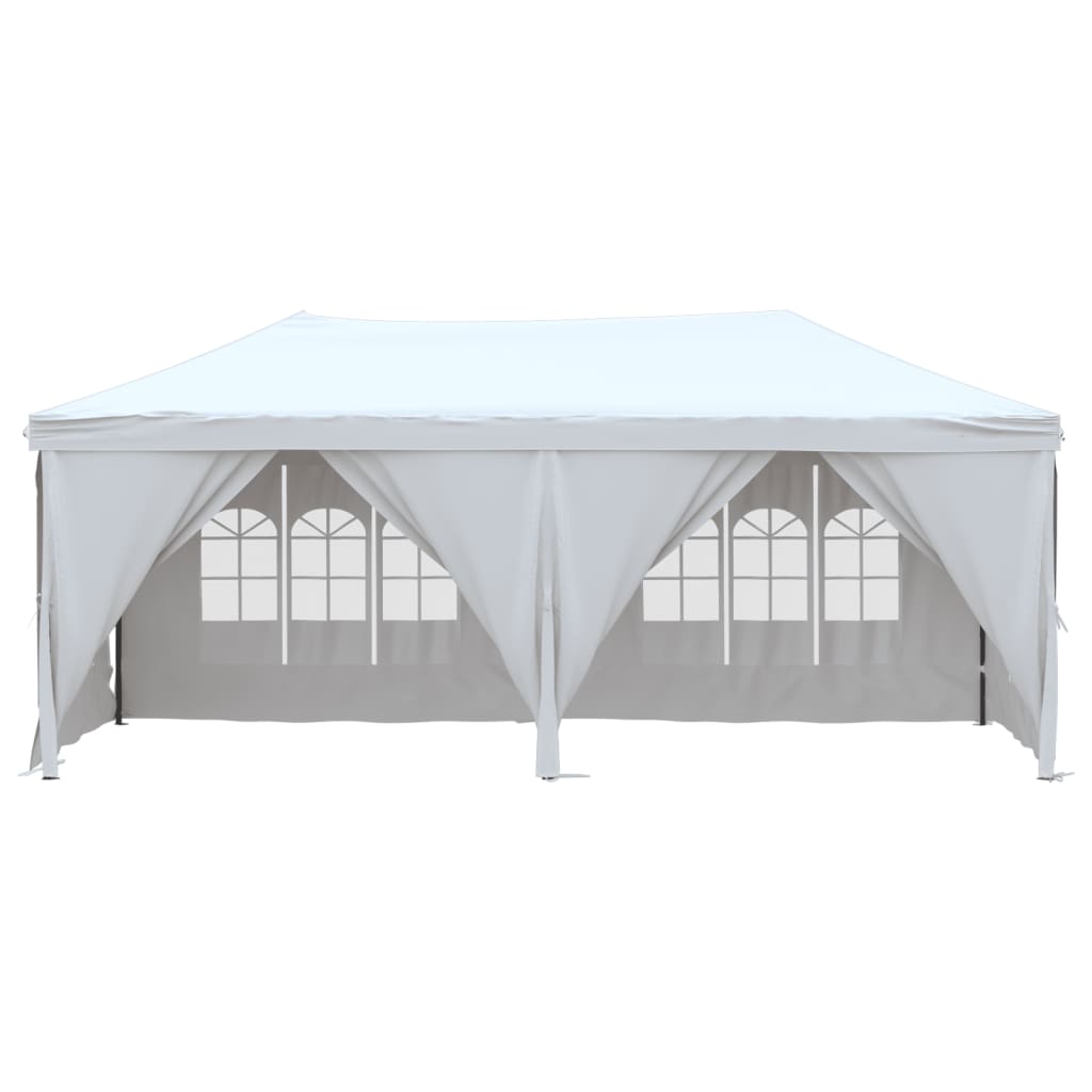 Partytent inklapbaar met zijwanden 3x6 m wit