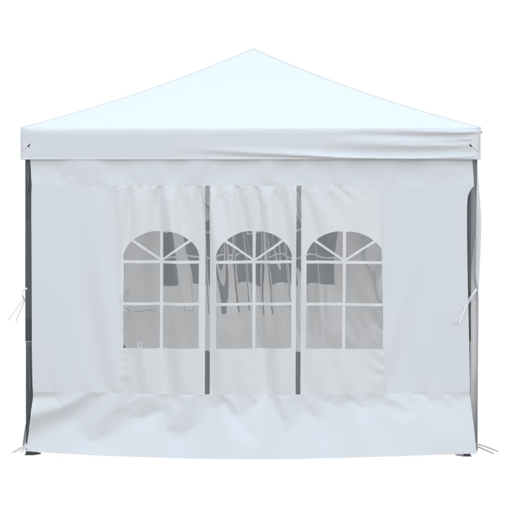 Partytent inklapbaar met zijwanden 3x6 m wit