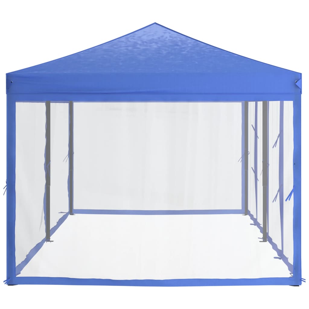 Partytent Inklapbaar Met Zijwanden 3 x 6 m Blauw