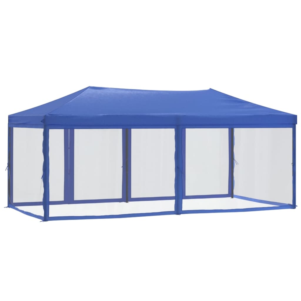 Partytent Inklapbaar Met Zijwanden 3 x 6 m Blauw