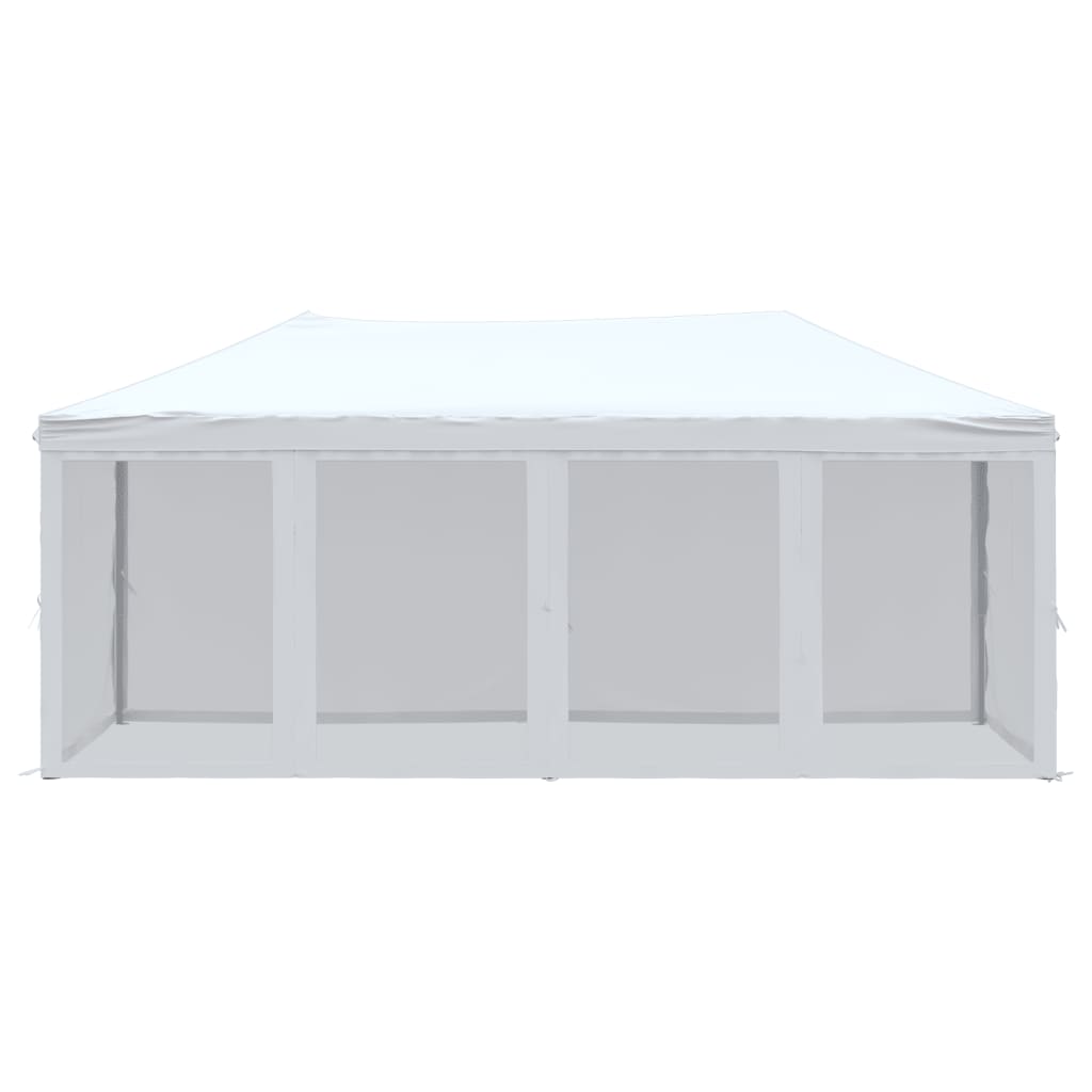 Partytent inklapbaar met zijwanden 3x6 m wit