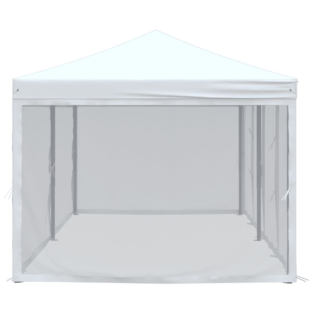 Partytent inklapbaar met zijwanden 3x6 m wit