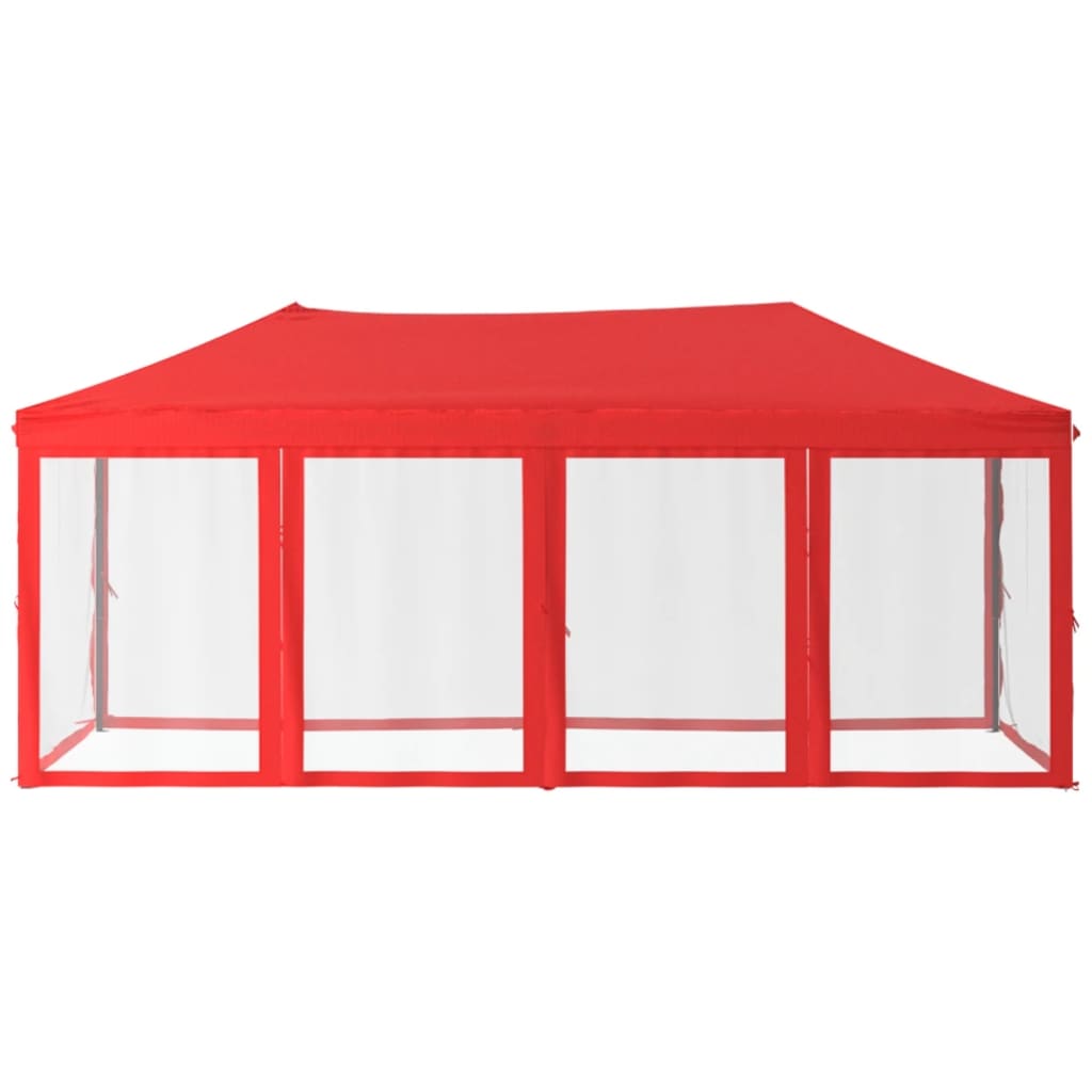 Partytent Inklapbaar Met Zijwanden 3 x 6 m Rood