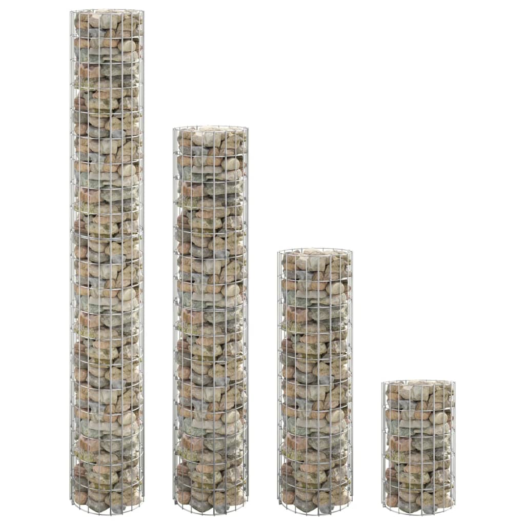 Gabion Plantenbakken 4 St Rond Verhoogd Ø30X50/00/50/200 Cm Ø 30 x 50/100/150/200 cm (4 pcs)